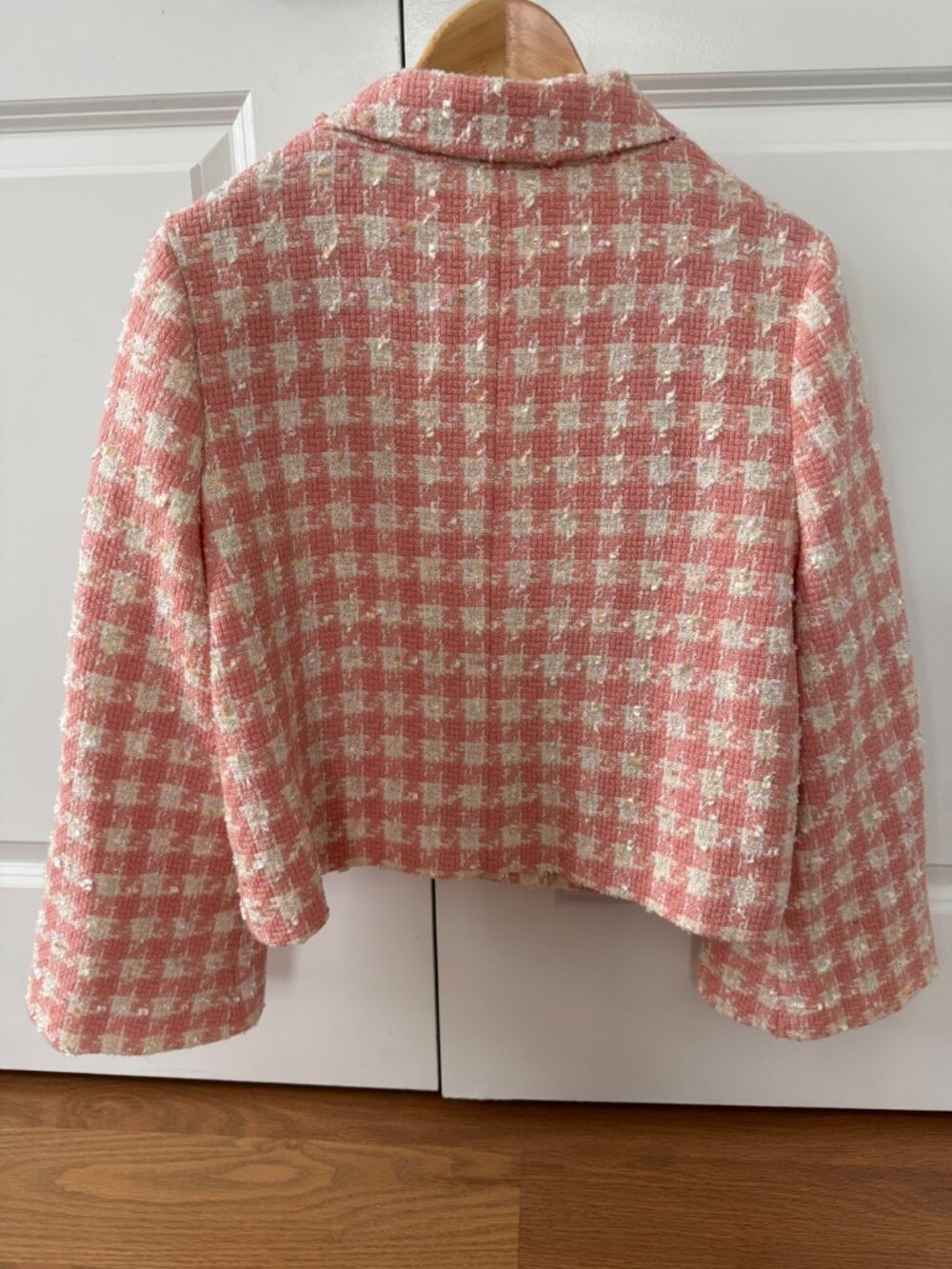 Hill House Home Pink Houndstooth Tweed Bea Jacket - Picture 3 of 5